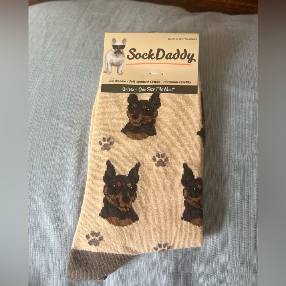 Sock Daddy Mini Pinscher Unisex Socks, portion of proceeds go to shelters, new